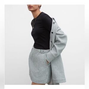 Pristine Club Monaco Green Tweed Oversized Jacket (Separate or as Part of Set)